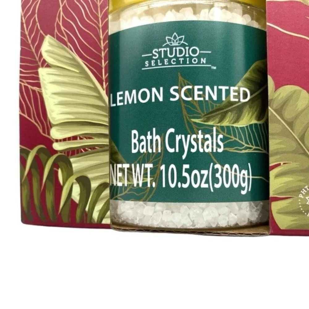 Studio Selection Lemon Bath Salt 2 Piece Gift Set